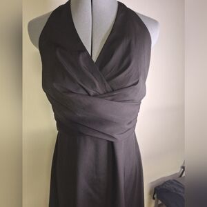 NWT White House/Blk Market Elegant Black Halter Dress        Size 6